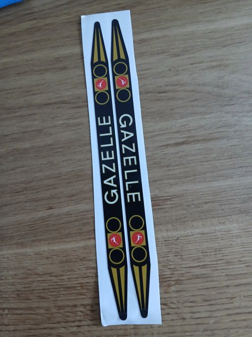 Sticker schuine buis voor omafiets Gazelle